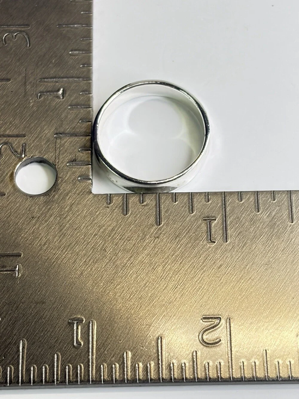 Solid 925 Sterling Silver Concave Wide Band Ring Size 11.25 Thailand 2.6 Grams
